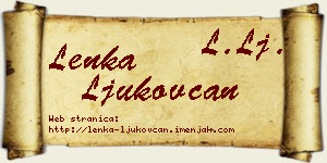 Lenka Ljukovčan vizit kartica
